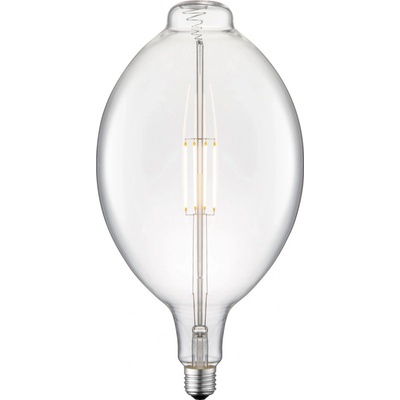 JUST LIGHT Filam. LED žárovka E27, 420 lm, 2700 K, 4W, čiré sklo, pr. 18 cm
