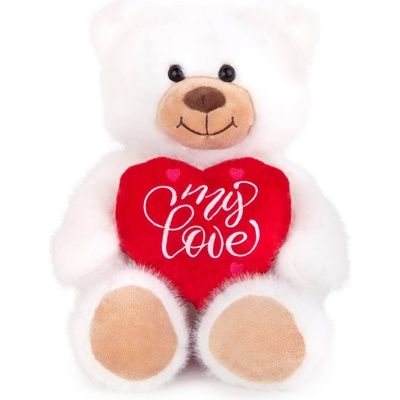 Amek Toys ПЛЮШЕНО МЕЧЕ СЪС СЪРЦЕ 25 СМ БЯЛО/БЕЖОВО