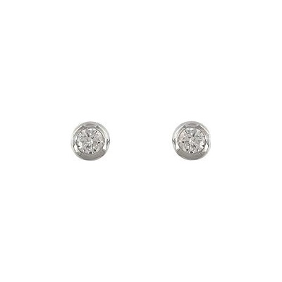 Bassano Collection CZ s.r.o. Stříbrné náušnice pecičky bílé 5mm KE76BZ