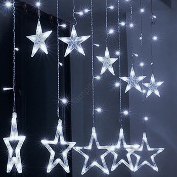 Brilagi - LED Екстериорна коледна завеса 123xLED/3xAA/USB 3 м IP44 студено бял (BG0424)