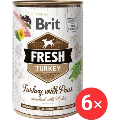 Brit Fresh Turkey with Peas 6 x 400 g