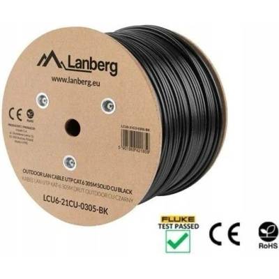 Lanberg LCU6-21CU-0305-BK Cat6 U/UTP (UTP) outdoor, 305m, černý