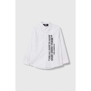 Karl Lagerfeld detská bavlnená košeľa biela