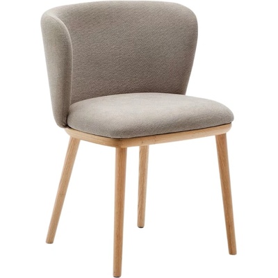 Kave Home Ciselia s dřevěnou podnoží Světle hnědá