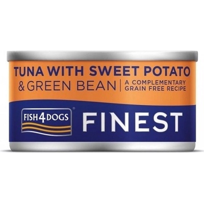 Fish4Dogs Finest s tuniakom batátom a fazuľkami 85 g
