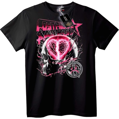NOONEBRAND Тениска с череп Losthill Лоши момчета - 2XL, Black