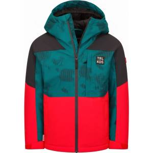 TROLLKIDS Детско ски яке Trollkids Kid's Lifjell Jacket XT Ski jacket - Chili Red / Dark Cyan - размер 128 (EU) (703-7237-0217)