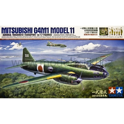 Tamiya Mitsubishi G4M1 Model 11 Admiral Yamamoto Transport w/17 Figure 1:48