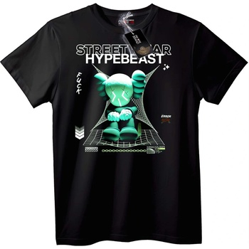 NOONEBRAND Тениска Улично KAWS хайп - 6XL, Black