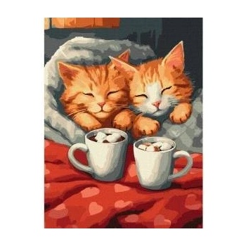 Ideyka Painting by numbers kit 30x40cm KHO6588 Cats in love AP0093