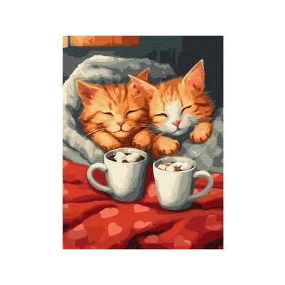 Ideyka Painting by numbers kit 30x40cm KHO6588 Cats in love AP0093