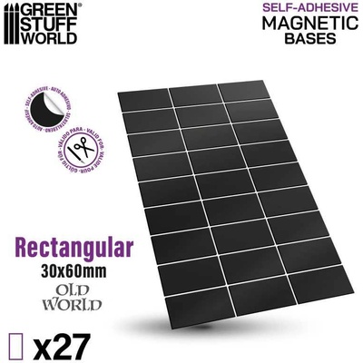 Green Stuff World Flexibilní samolepící magnety obdélníkové 30x60 mm 27 ks