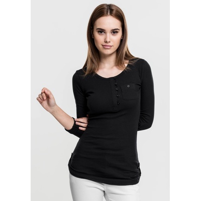 Urban Classics Дамска черна блуза Urban Classics с обло деколтеUB-TB1297-00007 - Черен, размер L
