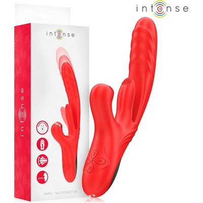 Intense karol multifunction vibrator thrust & stimulation & suction red