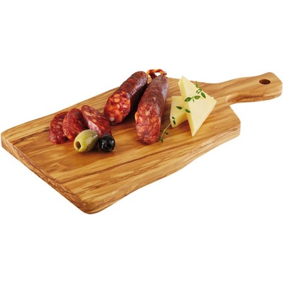 APS Deska obdélníková s úchytem olivové dřevo 250x160 mm Olive hnědá