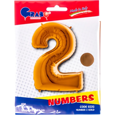 Grabo Nafukovací balónek číslo 0 zlatý 102 cm extra velký