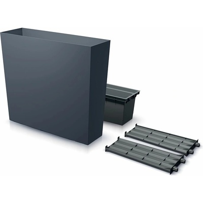 PROSPERPLAST Květináč URBI CASE T 77 cm antracit