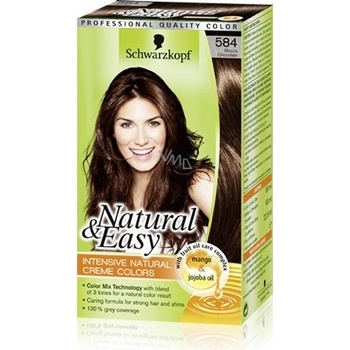 Schwarzkopf Natural & Easy 584 Moka čokoláda barva na vlasy