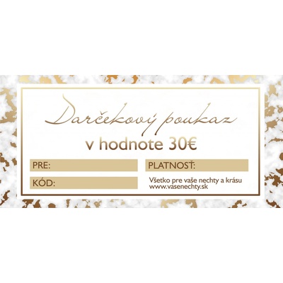 ERANTI Darčekový poukaz v hodnote 30€ (skvelý darček pre ženu)