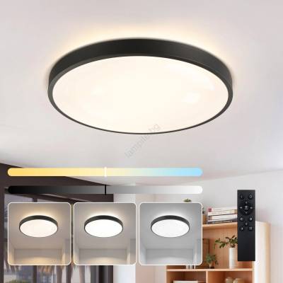 Brilagi - LED димируемо осветително тяло GLASS POOL DOUBLE LED/60W/230V 50 cm черно + дистанционно управление (BG4302)