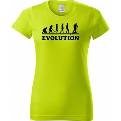 Evolution skialpy černý tisk Dámské tričko Basic
