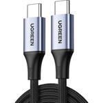 UGREEN Кабел USB-C to USB-C, Ugreen 240W Woven 1m, Сив (US535)
