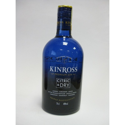 Kinross Gin Citric & Dry 40% 0,7 l (holá láhev)