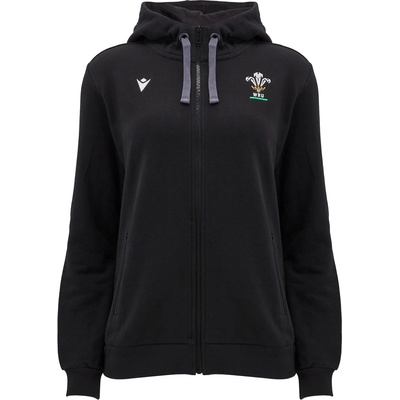 Macron Дамски суичър Macron Welsh Rugby Union Zip Hoodie 2024 Womens - Blk/Gol/Red