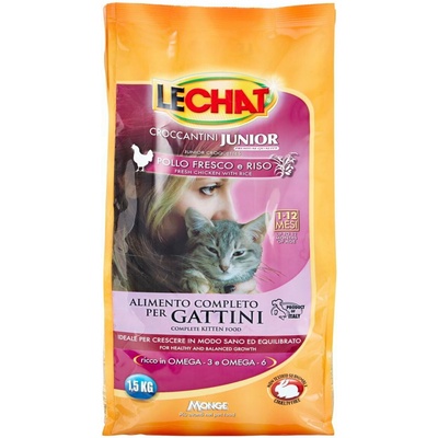 LeChat vyvážené krmivo pre mačiatka s kuracím mäsom a ryžou 1,5 kg