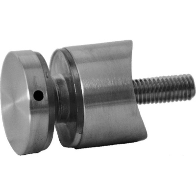 Svorka bodová na sklo 6-12 mm na trubku ø 42,4 mm, broušená nerez K320 / AISI304, balení obsahuje gumičky na sklo