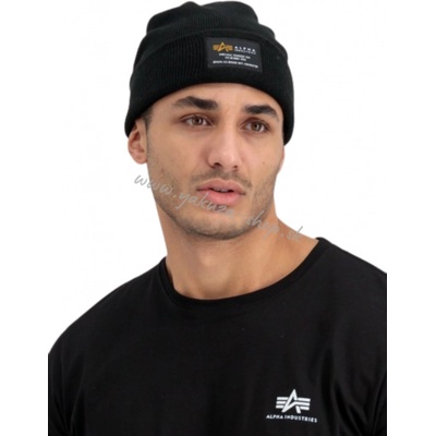 Alpha Industries Crew Beanie black čierna