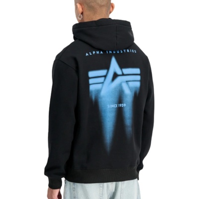 Alpha Industries Spray Print Hoodie Black