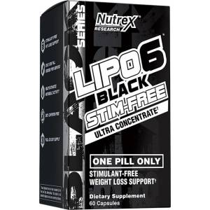 Nutrex Lipo 6 Black Ultra Concentrate Stim Free, 60 Capsules