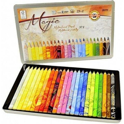Koh i Noor Magic Blender kovový box trojhranné pastelky 3408 23 + 1