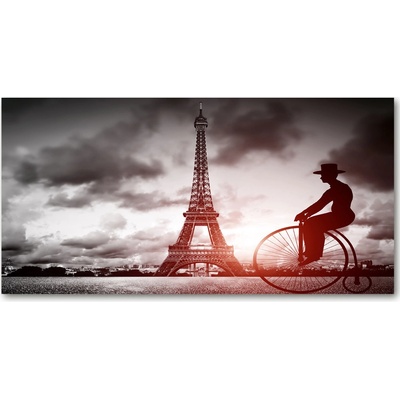 Foto obraz sklo tvrzené Eiffelova veža Paríž 100x50 cm