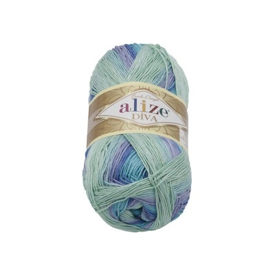 DIVA batik 100 g – 1767 modrá, tyrkysová
