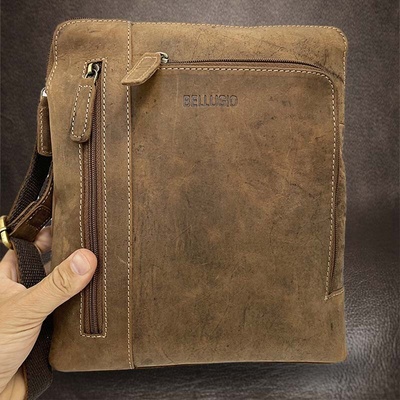 Prémiová velká kožená Crossbody taška