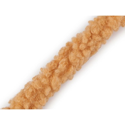 Všívací lemovka / lampas imitace beránka kulatý šíře 3,5 cm Varianta: 6 béžová tm., Balení: 1 m 57754/147167/274766