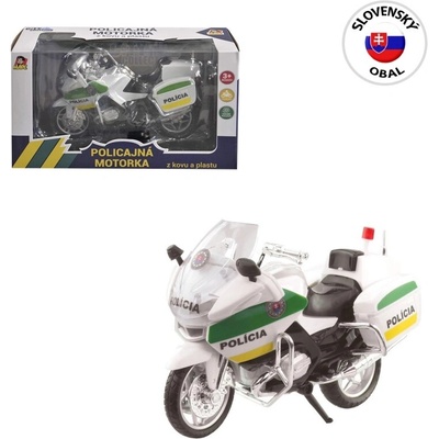 MaDe Motorka policejní kovová 12cm