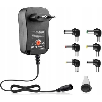 Univerzální nastavitelný napájecí adaptér 3–12V s USB portem a 6 DC koncovkami – Hledejceny.cz