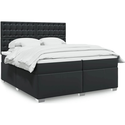 vidaXL 11461.3290736 Boxspring postel s matrací černá umělá kůže
