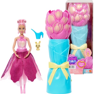 Mattel Barbie PETAL POP květinové překvapení růžový tulipán – Zboží Dáma