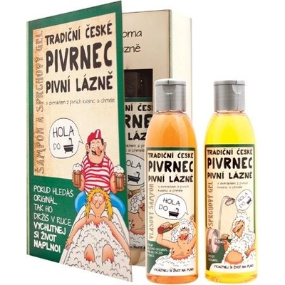 Bohemia Pivrnec Kniha s extrakty z pivních kvasnic a chmele Sprchový gel 200 ml + Vlasový šampon 200 ml dárková sada