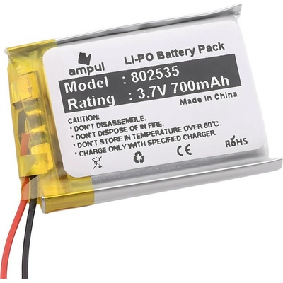 Li-Pol batéria 700mAh, 3.7V, 802535