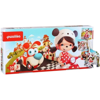 Puzzlika 13081 Šťastné příběhy 3v1 3 obrázky 50 dielov