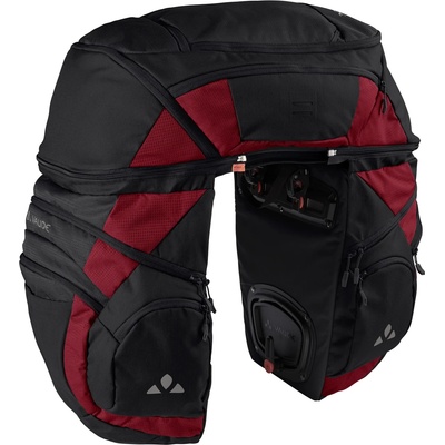 VAUDE Велосипедна дисага Vaude Karakorum Pro 65 Pannier - Black / Carmine - размер 65 l (510-3041-0211)