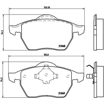 Sada brzdových platničiek kotúčovej brzdy BREMBO P 85 039