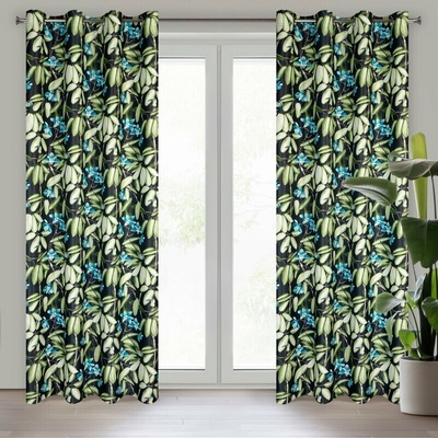 Takoy Záves LONI z tkaniny zatemňujúci s potlačou exotických orchideí 140 x 250 cm-HF-401006 | 140 x 250 cm