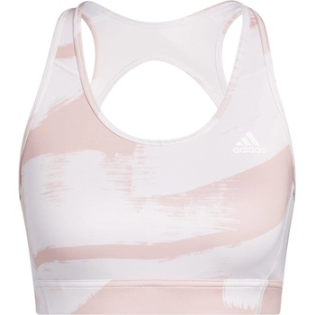 adidas Training Medium-Support Graphic Sports Bra Womens - Wonmau/Almpnk/P