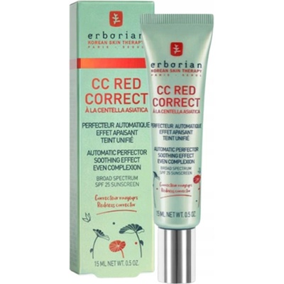 Erborian CC Red Correct Automatic Perfector SPF25 cc krém pro neutralizaci zarudnutí pleti 15 ml – Zboží Dáma